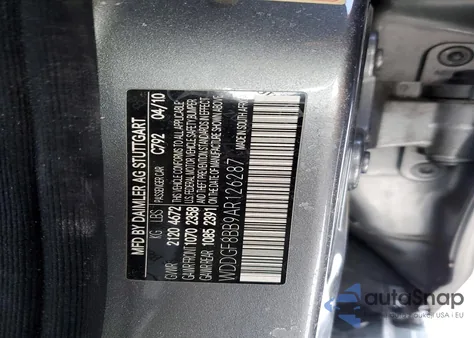 2010 Mercedes-Benz C 300 4Matic из США, поврежденный, VIN WDDGF8BB9AR126287